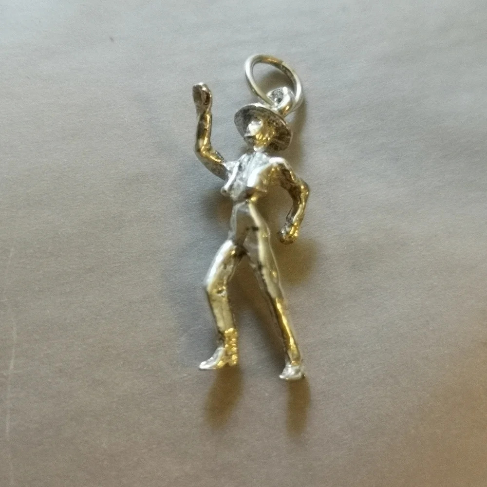 925 silver  cowboy pendant